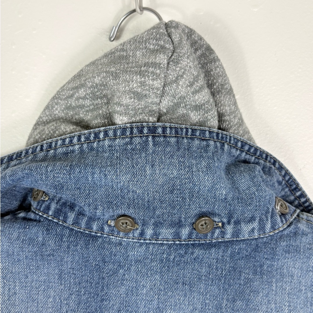 Free People Denim Jacket Women’s Hooded - Picture 8 of 12